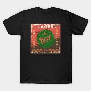 Vintage Lager Beer Retro Brewery Label T-Shirt